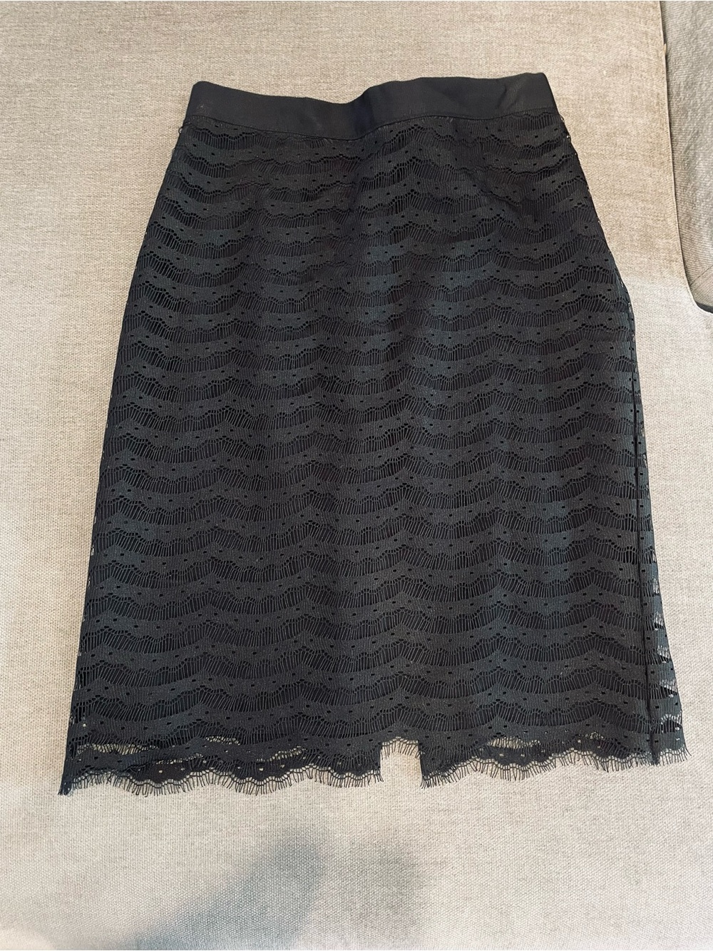 Milly Black Lace Pencil Skirt